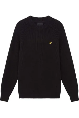 Lyle & Scott Sweathshirts & Hoodies, Herre, Sort, XL, Uld, Crew Neck Sweater