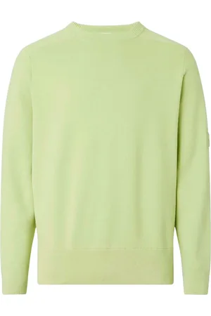 Calvin Klein Strik, Herre, Grøn, 2XL, Uld, Lycra Blend Comfort Fit Sweater