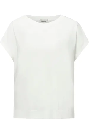 Drykorn Top, Dame, Hvid, M, Bomuld, Afslappet Rund Hals T-Shirt