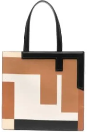 Fendi Taske, Dame, Flerfarvet, ONE SIZE, Læder, Flip Tote Bag