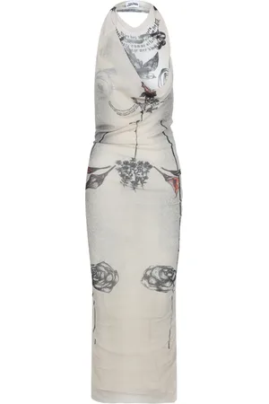 Jean Paul Gaultier Kjole, Dame, Flerfarvet, M, Tyl, Nøgen Neutrals Kjole alsidig styling