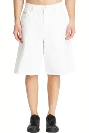 Moschino Shorts, Herre, Hvid, L, Bomuld, Casual Bermuda Shorts med Logo Detaljer