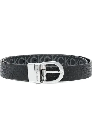 Calvin Klein Tilbehør, Dame, Sort, 80 CM, Læder, Elegant læderbælte