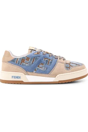 Fendi Sko, Dame, Flerfarvet, 36 EU, Suede, Suede Sneakers med FF-indsatser