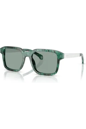Moncler Tilbehør, unisex, Grøn, 53 MM, Grøn Havana Solbriller Me6006