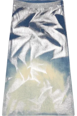 Diesel Nederdel, Dame, Blå, XS, Bomuld, M-Ilan Strik Pencil Skirt