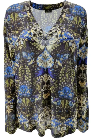 Etro Top, Dame, Sort, S, Uld, Langærmet top