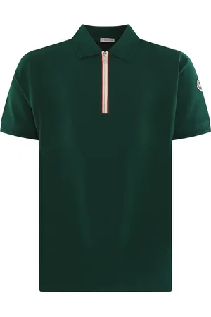 Moncler Top, Herre, Grøn, L, Bomuld, Kortærmet poloshirt