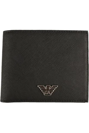 Emporio Armani Tilbehør, Herre, Sort, ONE SIZE, Polyester, Bi-fold Wallet
