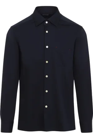 Kiton Skjorte, Herre, Blå, 3XL, Uld, Sort Stilfuld Skjorte til Mænd