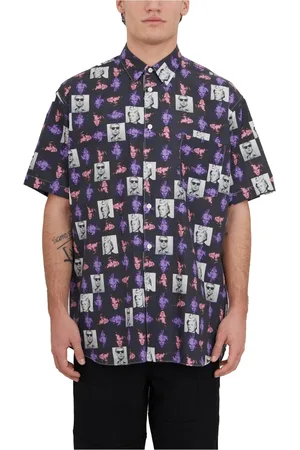 Comme des Garçons Skjorte, Herre, Flerfarvet, M, Bomuld, Bomulds Skjorte med Print