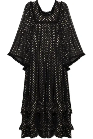 Chloé Kjole, Dame, Sort, XS, Uld, Kjole med lurex-tråd