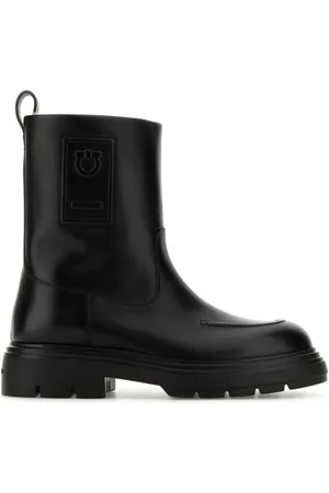 Salvatore Ferragamo Sko, Dame, Sort, 40 1/2 EU, Læder, Sort Læder Tirba Ankelstøvler