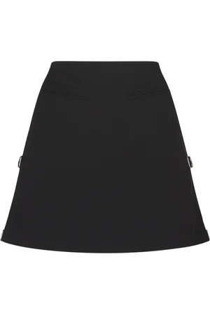 Courrèges Nederdel, Dame, Sort, XS, Uld, Multi Sangle Uld Mini Nederdel