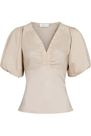 Neo Noir Bluser & Skjorter, Dame, , L, Bomuld, Smock Detalje Puff Ærme Bluse