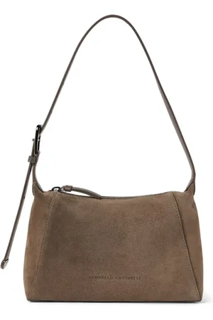 Brunello Cucinelli Taske, Dame, Brun, ONE SIZE, Uld, Duo Skuldertaske