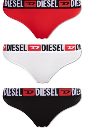 Diesel Undertøj, Dame, Flerfarvet, 2XS, Bomuld, Tre-pak briefs med logo