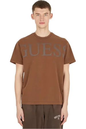 Guess Top, Herre, Brun, S, Bomuld, American Frontier Logo Tee