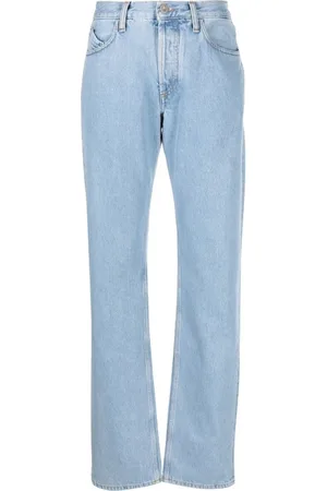The Attico Jeans, Dame, Blå, W29, Bomuld, Casual Blå Straight Jeans
