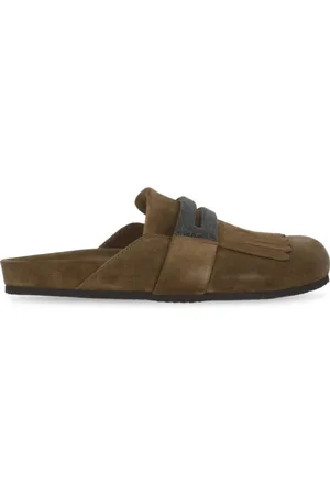 Brunello Cucinelli Sko, Dame, Brun, 38 EU, Læder, Brune Suede Læder Mules