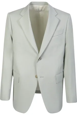 Lanvin Jakke, Herre, Grøn, S, Uld, Single Breasted Uldjakke
