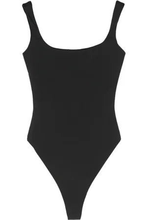 Entire Studios Top, Dame, Sort, XS, Nylon, Square Neck Bodysuit