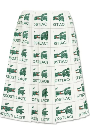 Lacoste Nederdel, Dame, Hvid, M, Polyester, Midi Nederdel