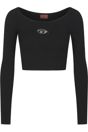 Diesel Top, Dame, Sort, M, Uld, M-Vera-LS Langærmet Top