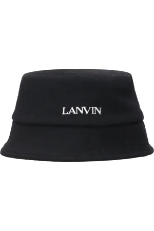 Lanvin Tilbehør, Dame, Sort, ONE SIZE, Uld, Broderet Logo Hat