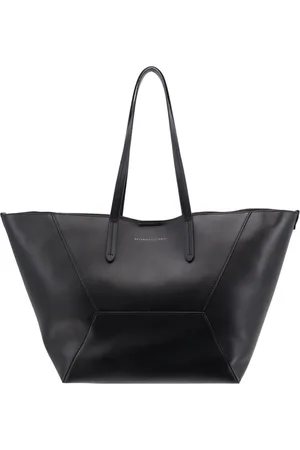 Brunello Cucinelli Taske, Dame, Sort, ONE SIZE, Læder, Monili Shopping Bag