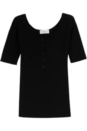 Sportmax Top, Dame, Sort, L, Uld, Sort og Grå Top