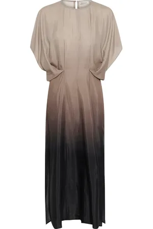 Karen by Simonsen Kjole, Dame, Flerfarvet, 3XL, Gradient Print Kjole - Taupe