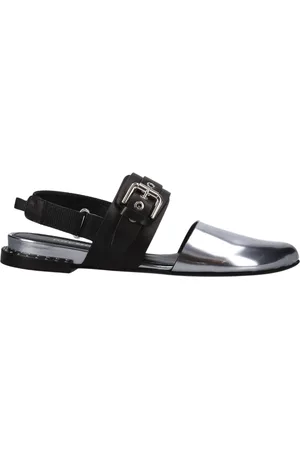 Premiata Sko, Dame, Grå, 39 EU, Uld, Kalveskind loafer med velcro detaljer og nittede hæl