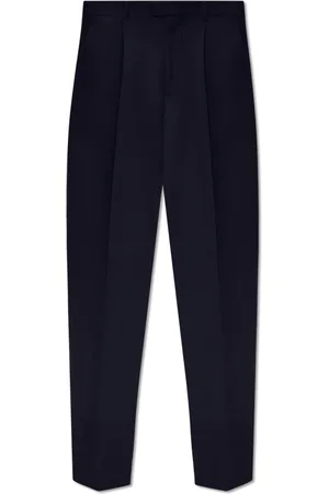 Bottega Veneta Bukser, Dame, Blå, 3XS, Bomuld, Pleat-front Bukser