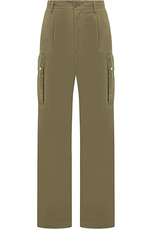 Moncler Bukser, Herre, Grøn, XL, Uld, Stilfulde lige bukser