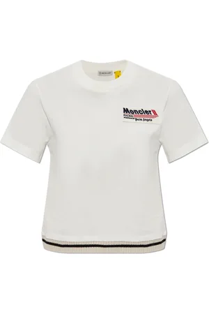 Moncler Top, unisex, , M, Bomuld, Creme T-shirt