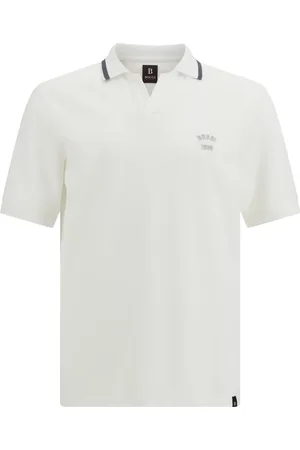 Boggi Milano Top, Herre, Hvid, M, Bomuld, Bomulds Piqué Polo Shirt