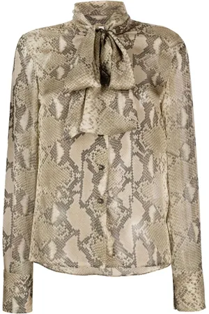 Stella McCartney Bluser & Skjorter, Dame, , S, Chiffon, Sheer Silk Chiffon Skjorte