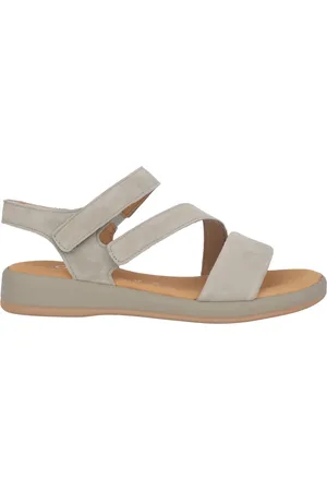 Gabor Sko, Dame, Grå, 38 EU, Velcro-lukning Kvinders Sandal Letvægtsål