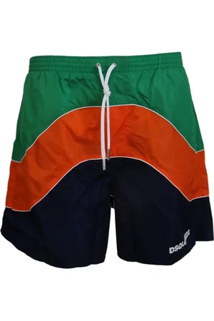 Dsquared2 Badetøj, Herre, Flerfarvet, M, Nylon, Logo Badeshorts