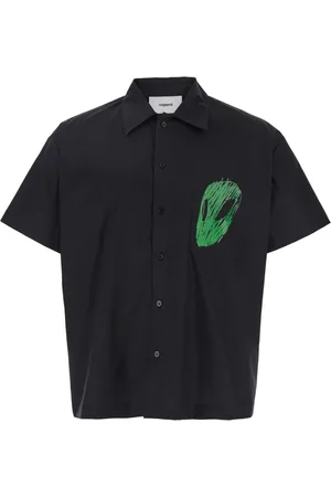 COPERNI Skjorte, Herre, Sort, S, Bomuld, Alien Head Loose Fit Skjorte