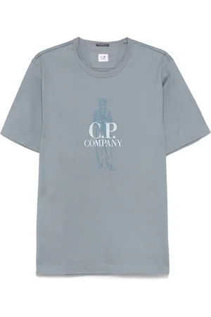 C.P. Company Top, Herre, Blå, XL, Uld, Stormfuldt Vejr T-shirts