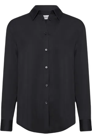 Calvin Klein Bluser & Skjorter, Dame, Sort, S, Polyester, Relaxed Skjorte