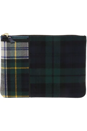 Comme des Garçons Taske, Dame, Grøn, ONE SIZE, Uld, Tartan Patchwork Pung