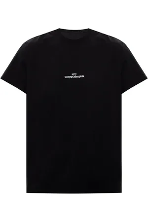 Maison Margiela Top, Herre, Sort, 2XL, Bomuld, Upside Down Logo T-Shirt