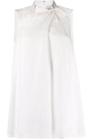 Fabiana Filippi Top, Dame, Hvid, S, Tyl, Ærmeløs Top