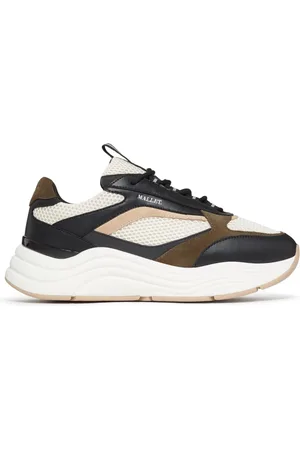 Mallet Sko, Herre, Flerfarvet, 42 EU, Læder, Cyrus 2.0 Black Khaki Sneakers