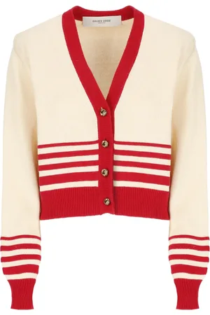 Golden Goose Strik, Dame, , S, Bomuld, Bomuld V-Hals Cardigan Sweater
