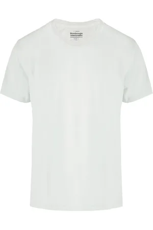 Bomboogie Top, Herre, Hvid, L, Bomuld, Crew-neck T-shirt med brystlomme