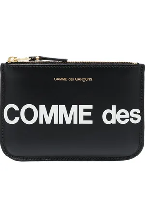 Comme des Garçons Tilbehør, unisex, Sort, ONE SIZE, Læder, Logo Pouch